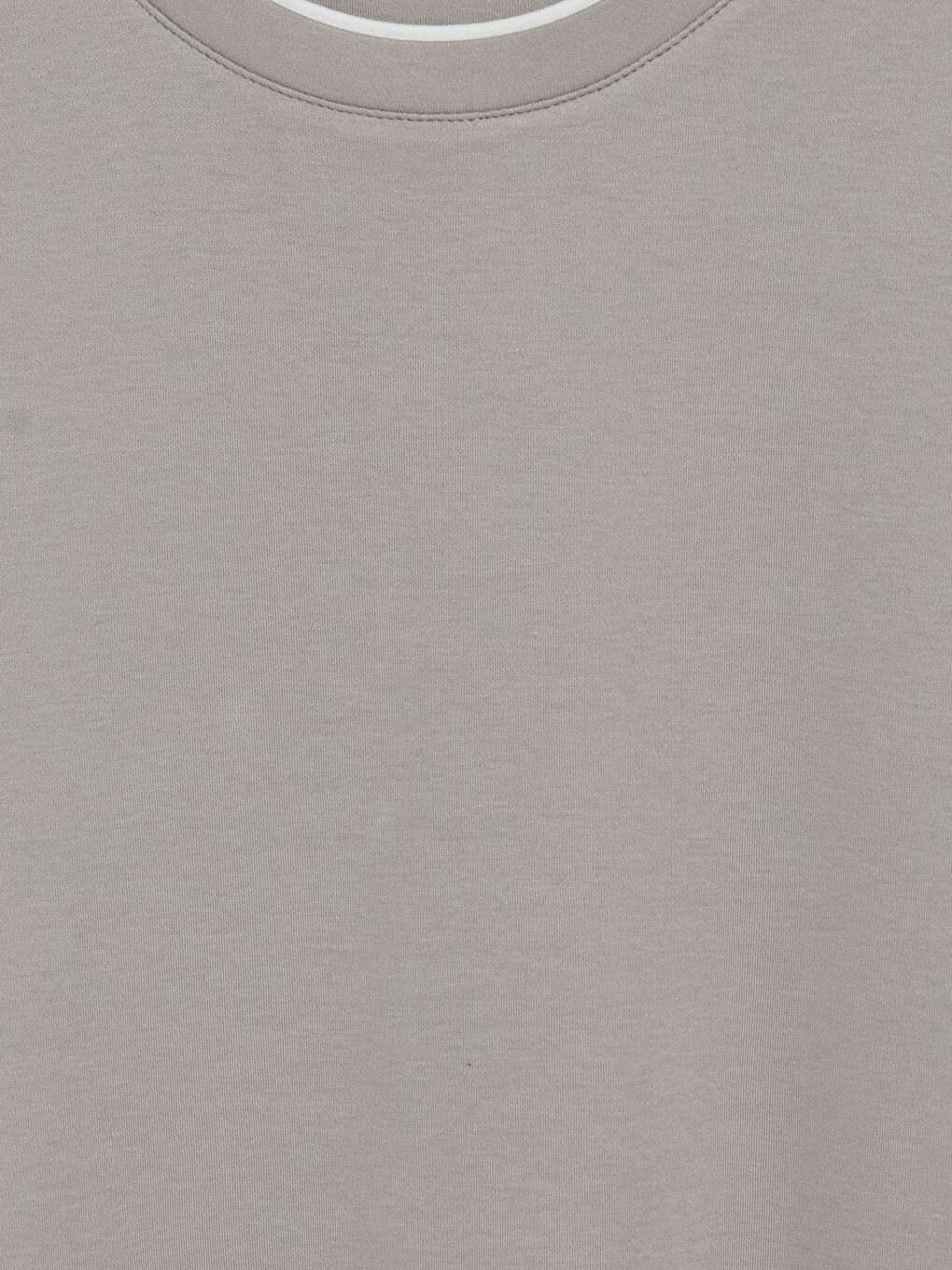 Gri Bisiklet Yaka Erkek Tişört-1
