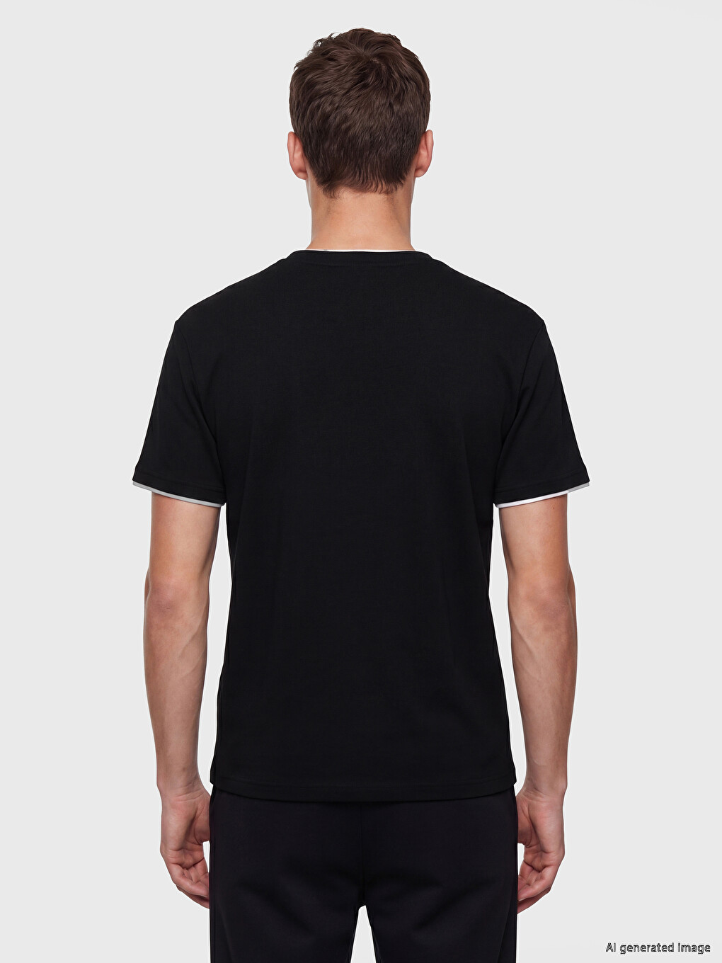 Man Black T-Shirt-3