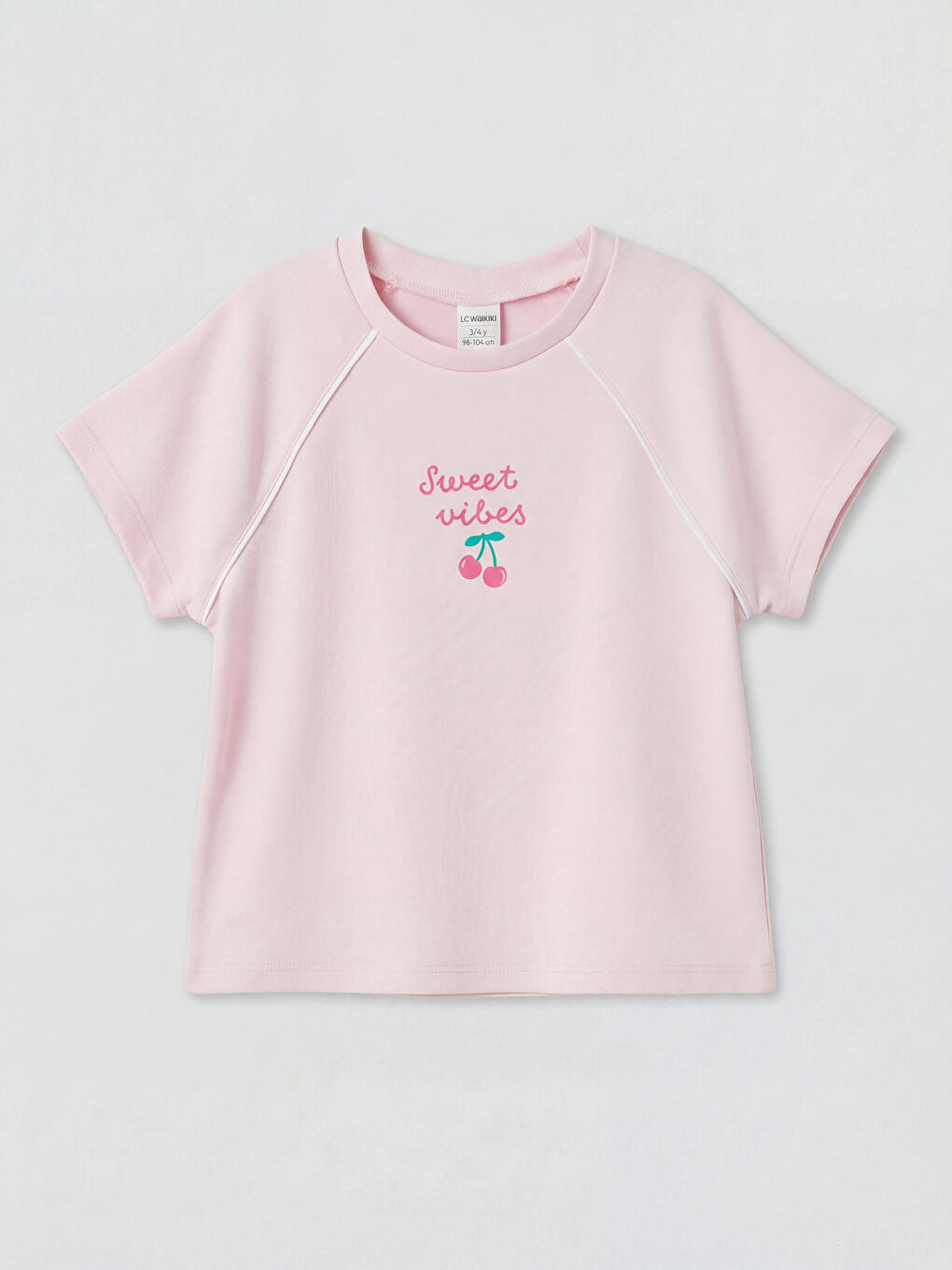 Pembe Çiçek Baskılı Kız Çocuk Takım-1