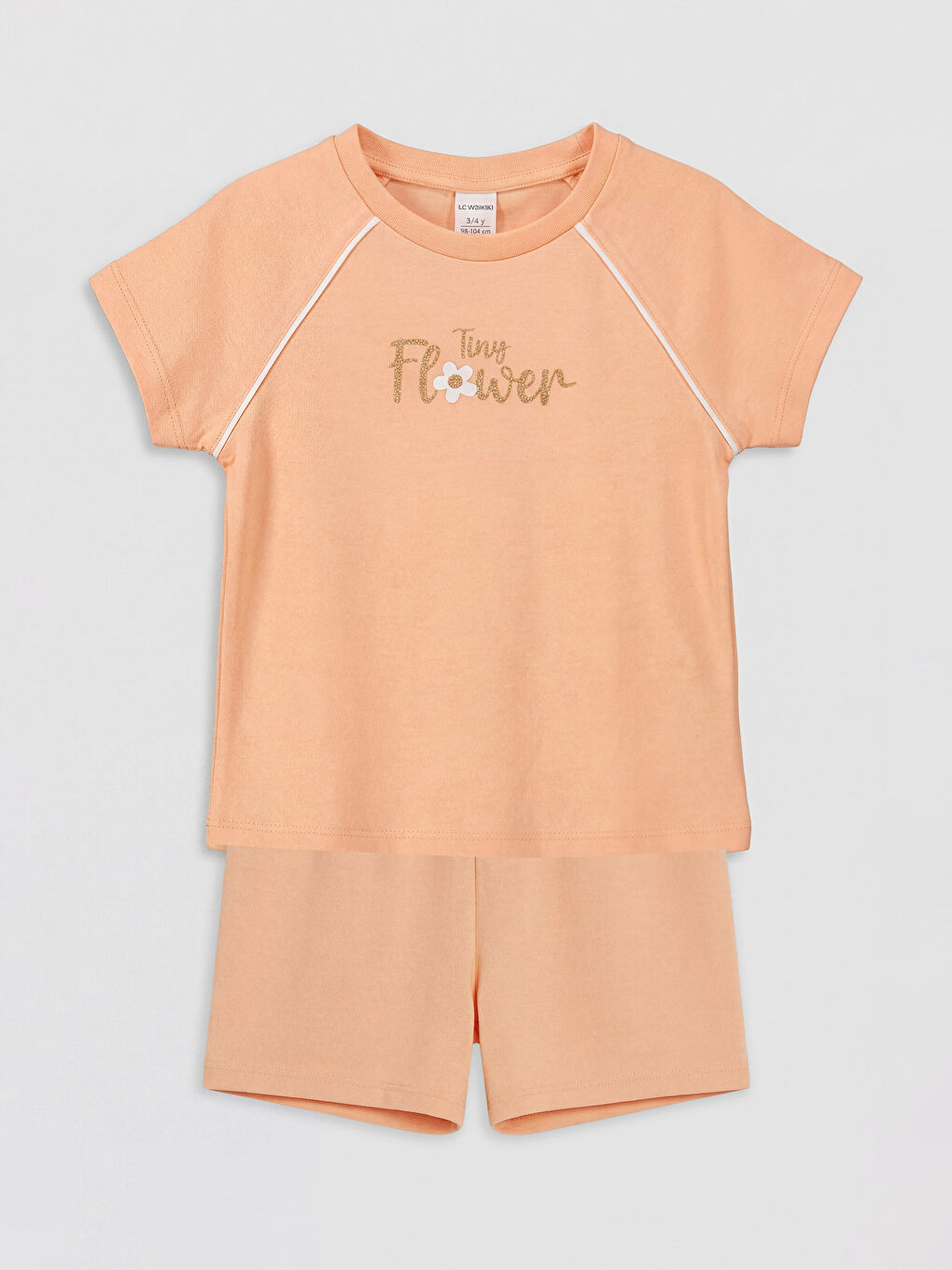 Mercan Çiçek Baskılı Kız Çocuk Takım