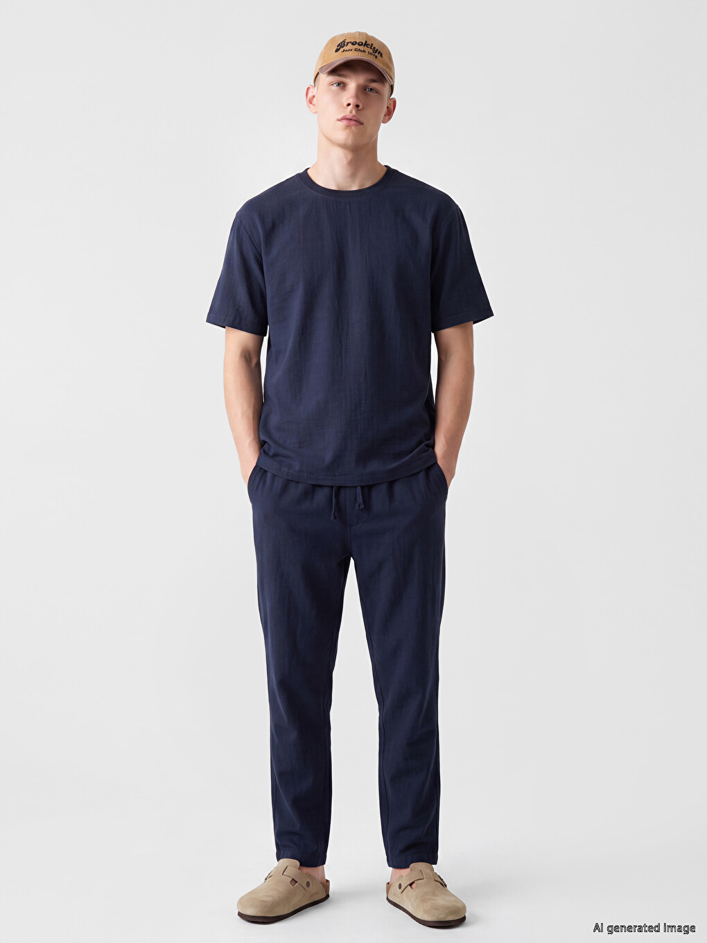 Loose Fit Crew Neck Men's T-shirt-1