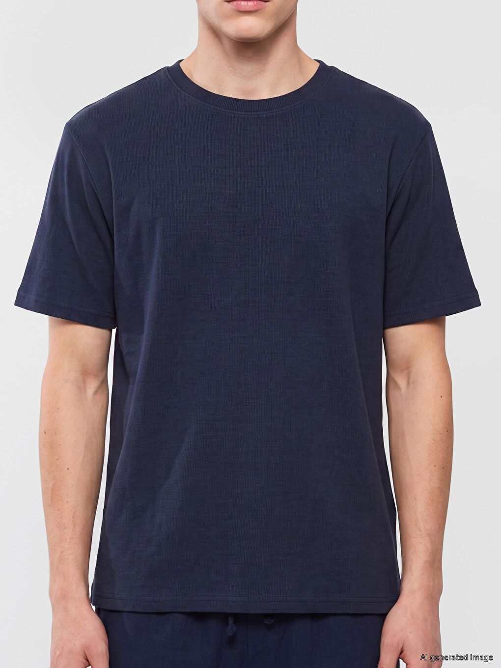 Loose Fit Crew Neck Men's T-shirt-2
