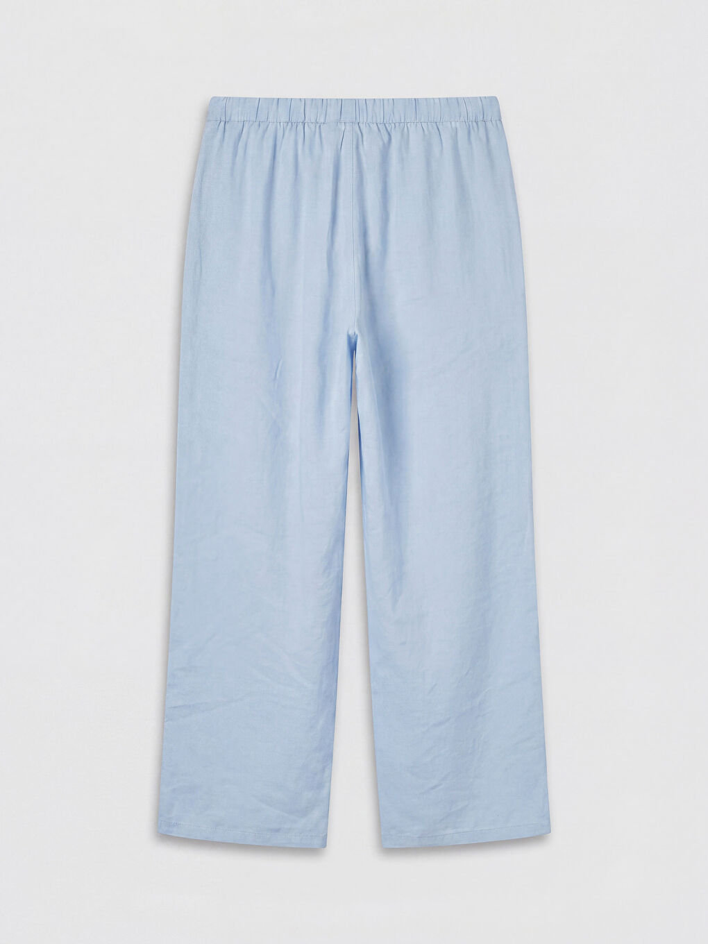 Mavi Beli Lastikli Modal Karışımlı Kadın Pantolon-1