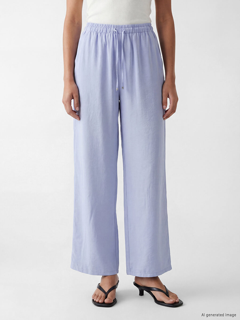 Elastic Waist Modal Blend Women's Trousers-1