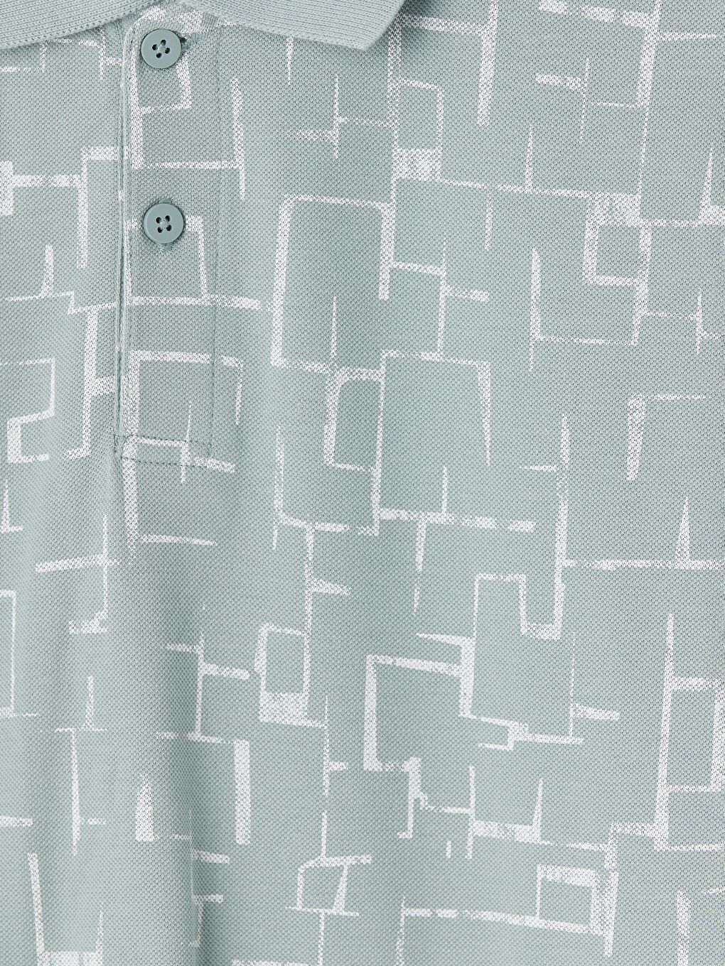 Turkuaz Polo Yaka Pike Erkek Tişört-2