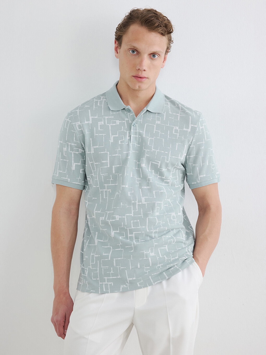 Polo Collar Pique Men's T-Shirt