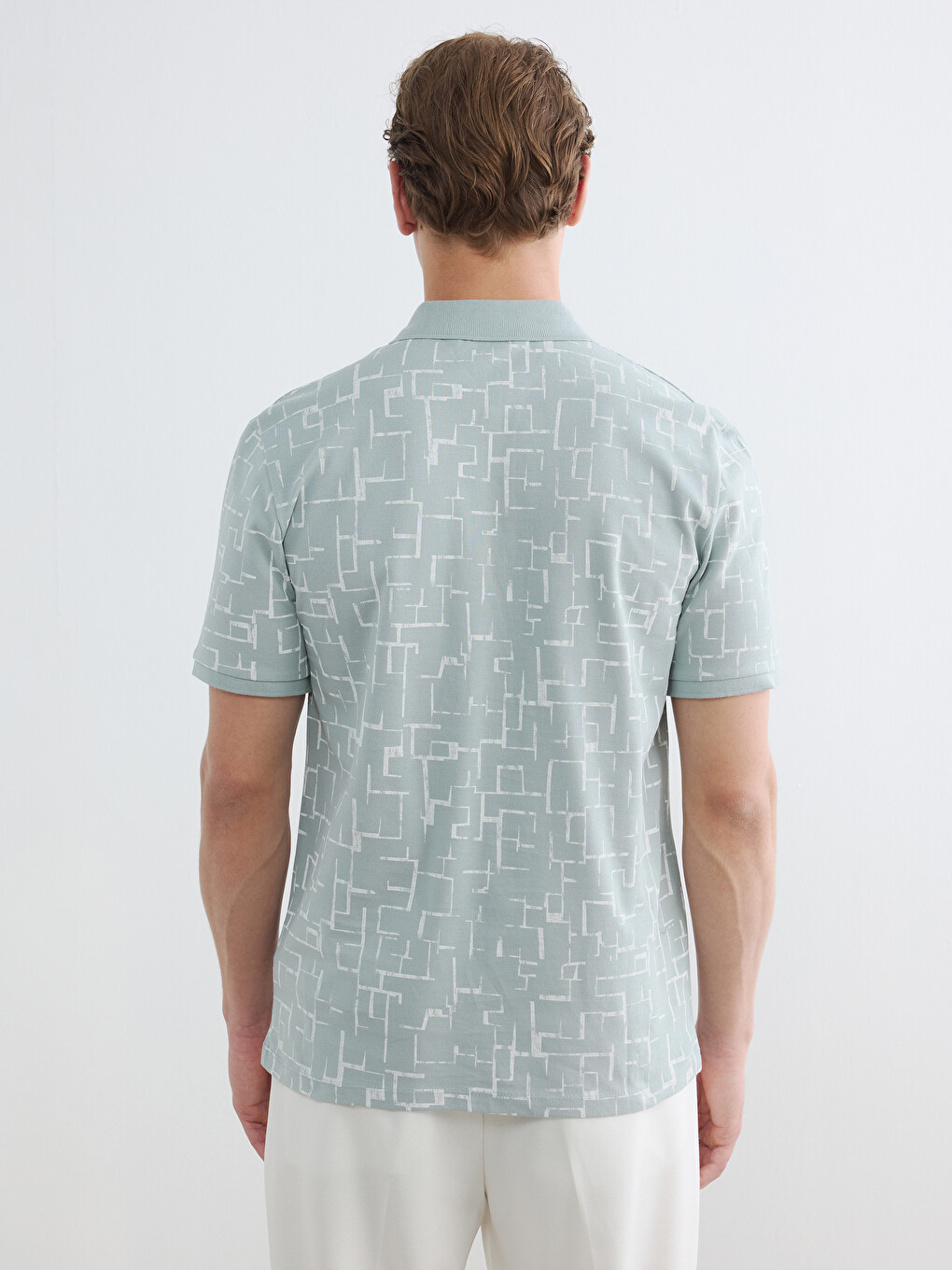 Polo Collar Pique Men's T-Shirt-3