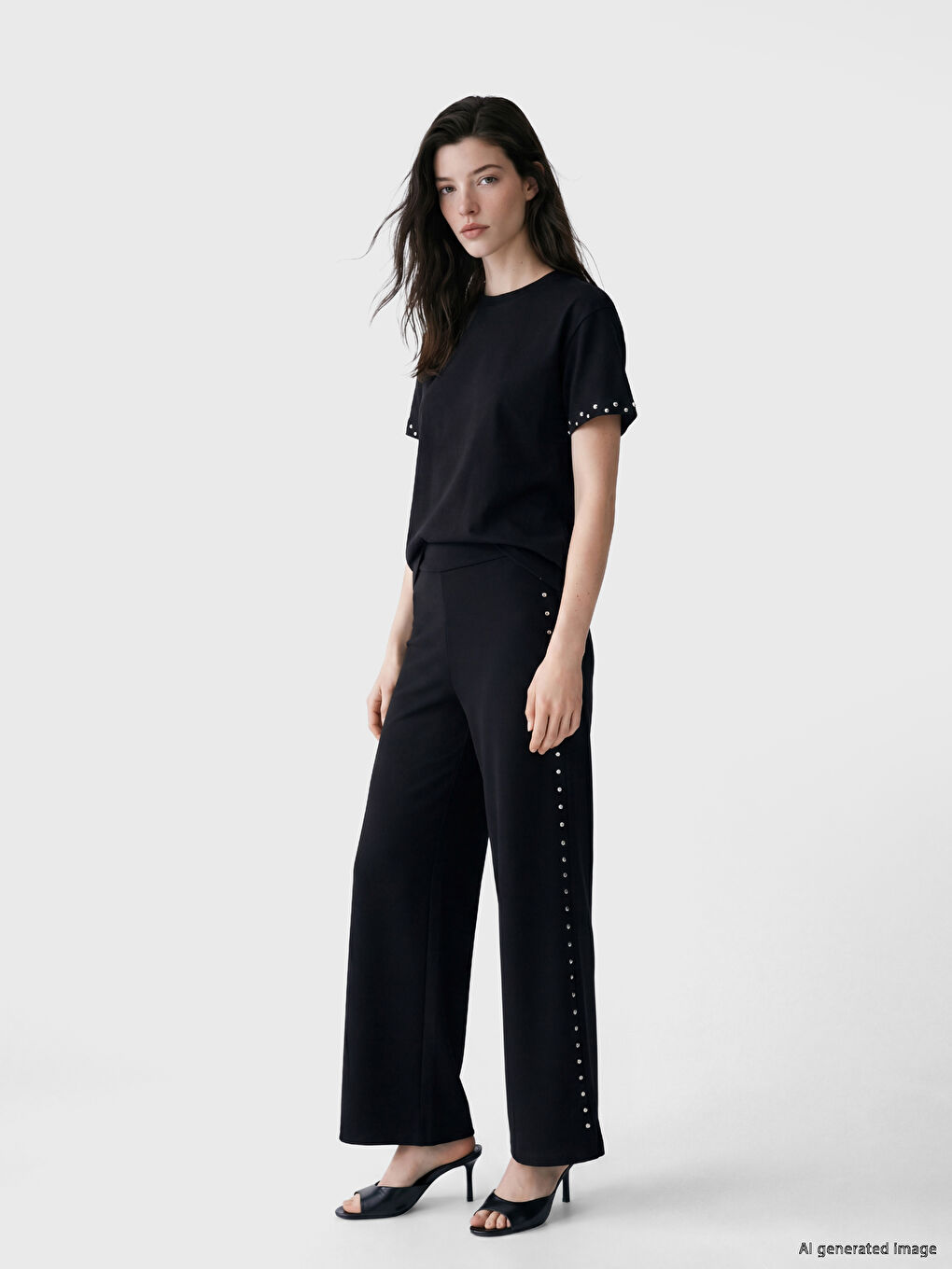 Stud Detailed Soft Touch Women's Sweatpants