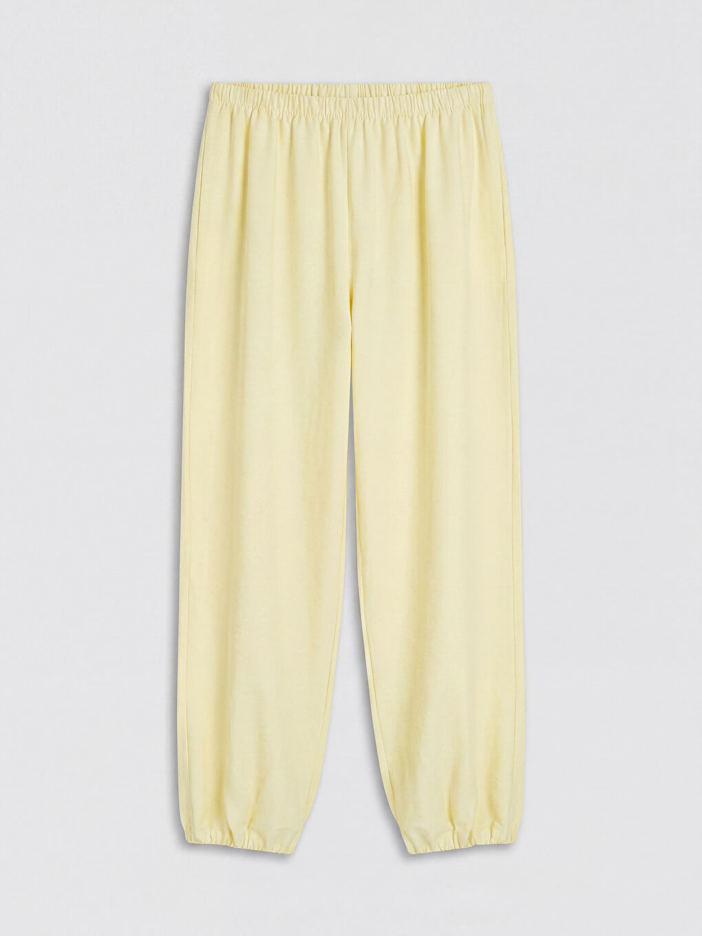 Sarı Beli Lastikli Kız Çocuk Jogger Pantolon