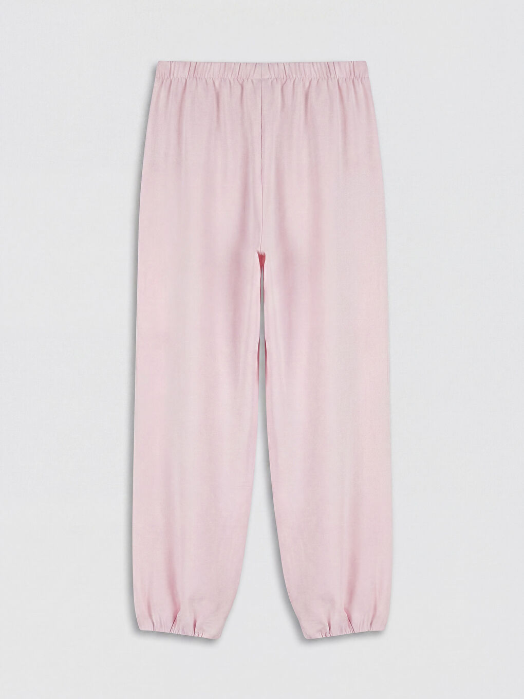 Pembe Beli Lastikli Kız Çocuk Jogger Pantolon-1