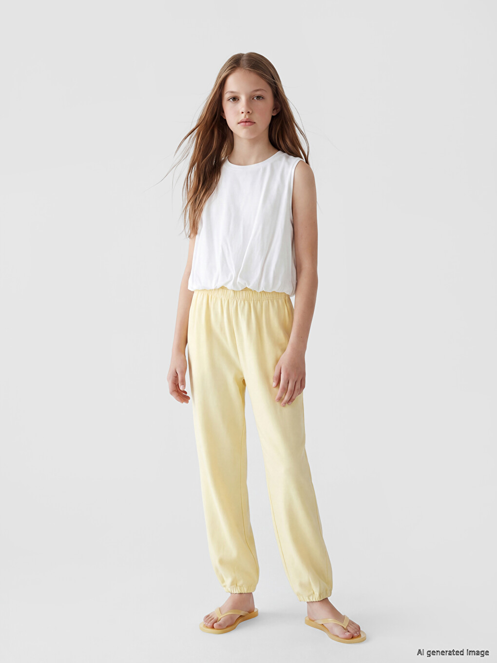 Elastic Waist Girls' Jogger Trousers