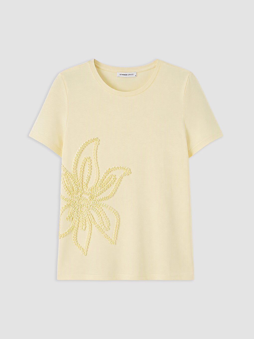 T-shirt 100% Pambuk E Qëndisur Për Gra