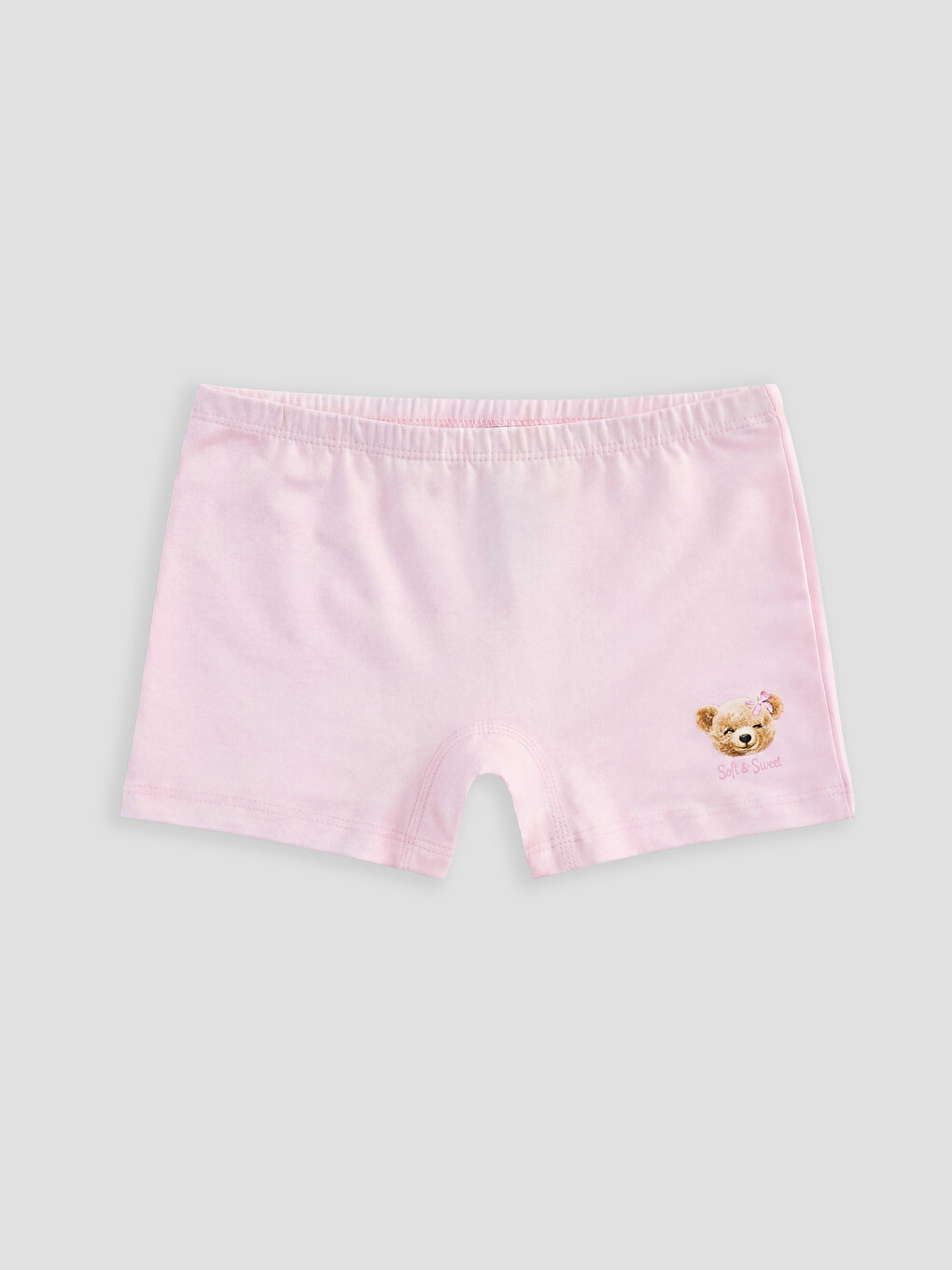 Pembe Baskılı Kız Çocuk Boxer