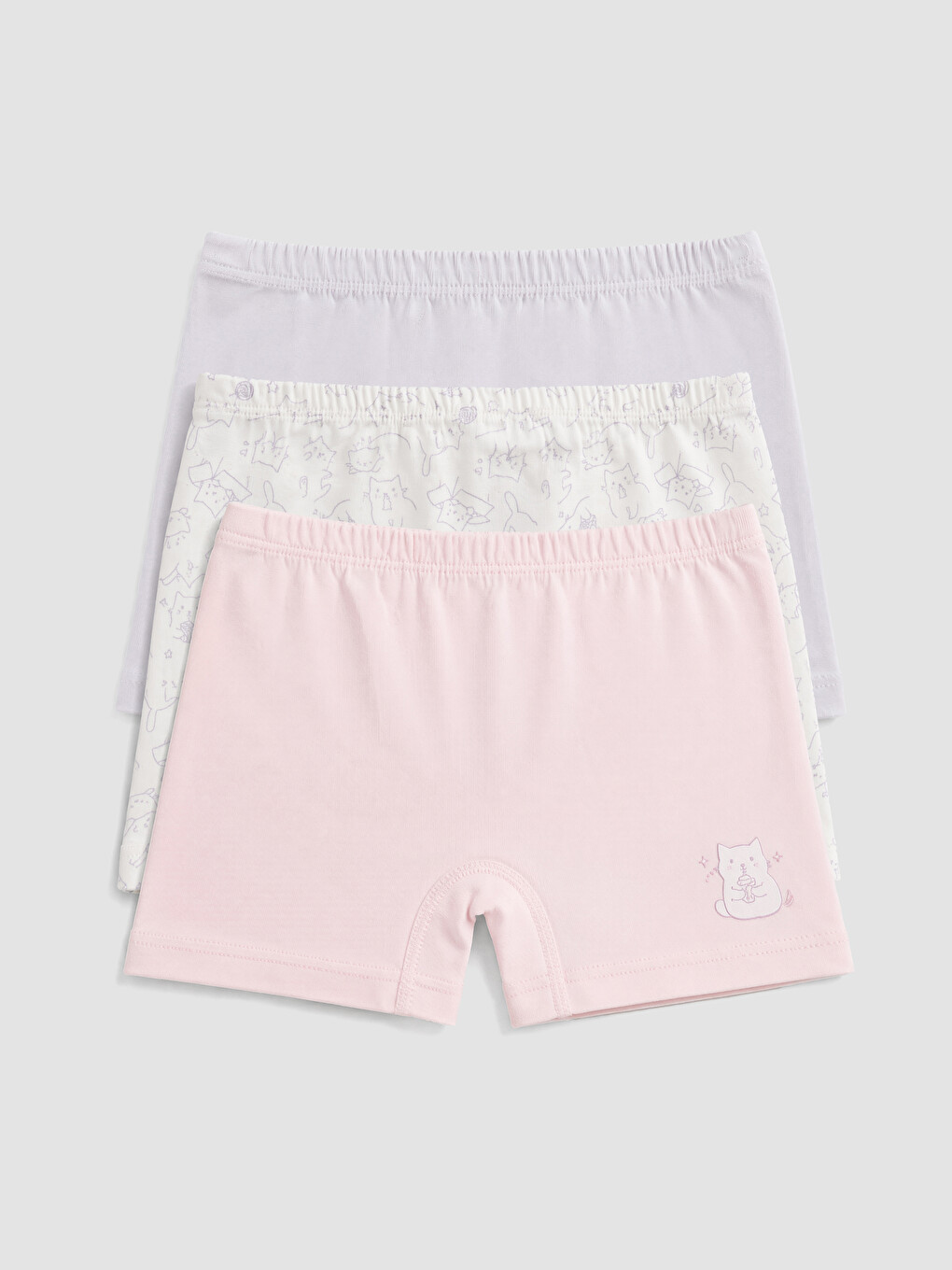 Ekru Kız Çocuk 3'lü Boxer-5