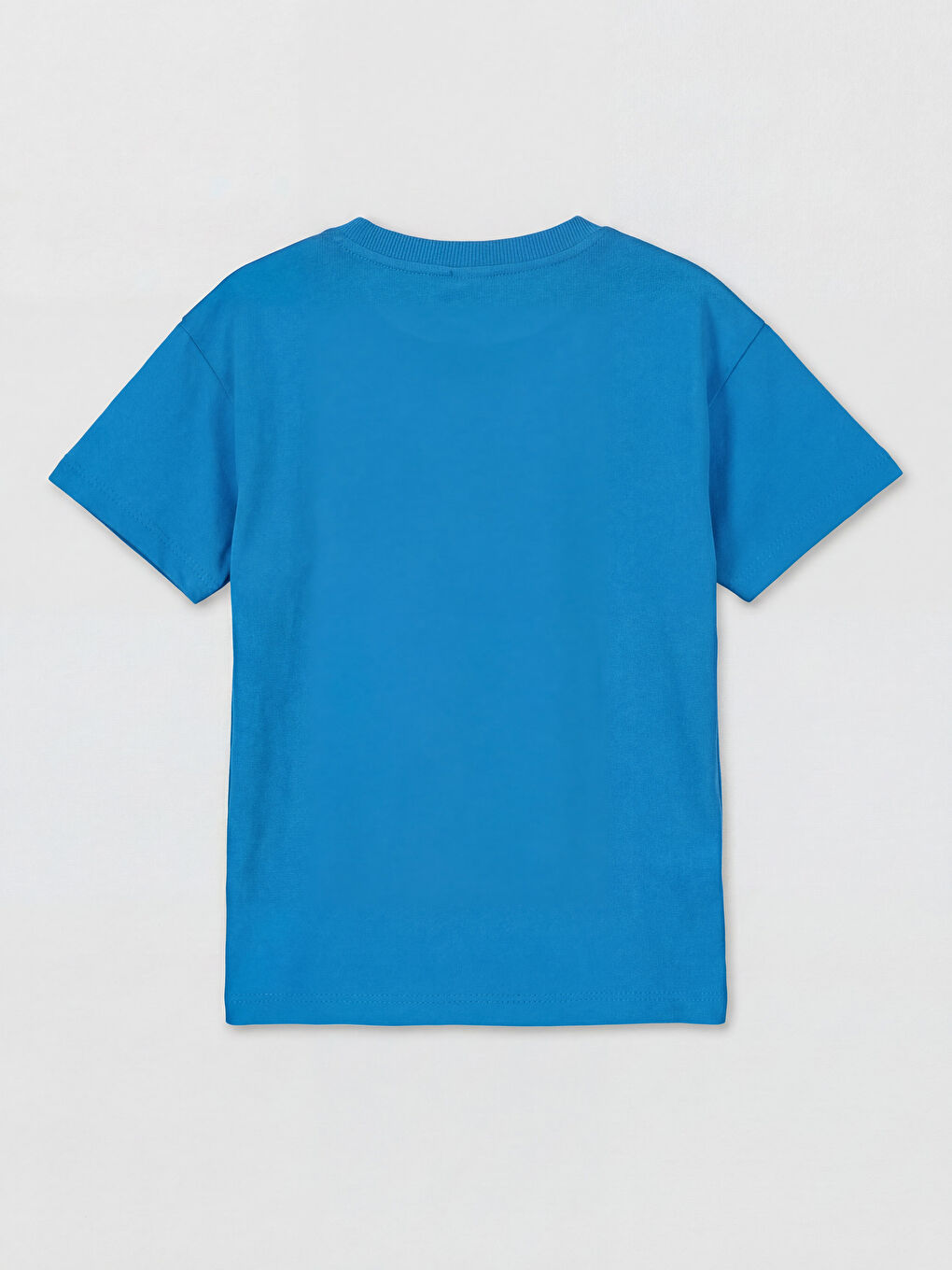 Mavi Bisiklet Yaka Baskılı Erkek Çocuk Tişört-1