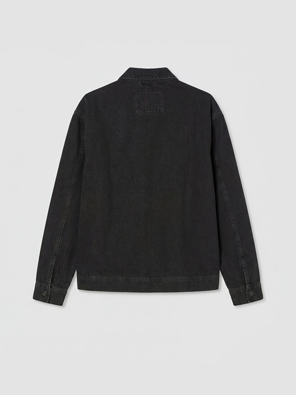 Antrasit Rahat Kalıp Erkek Jean Ceket-5