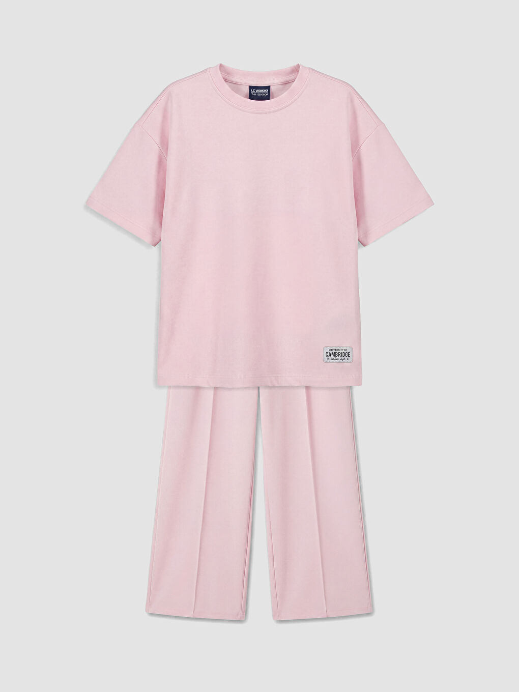 Pembe Kısa Kollu Kız Çocuk Soft Touch Takım