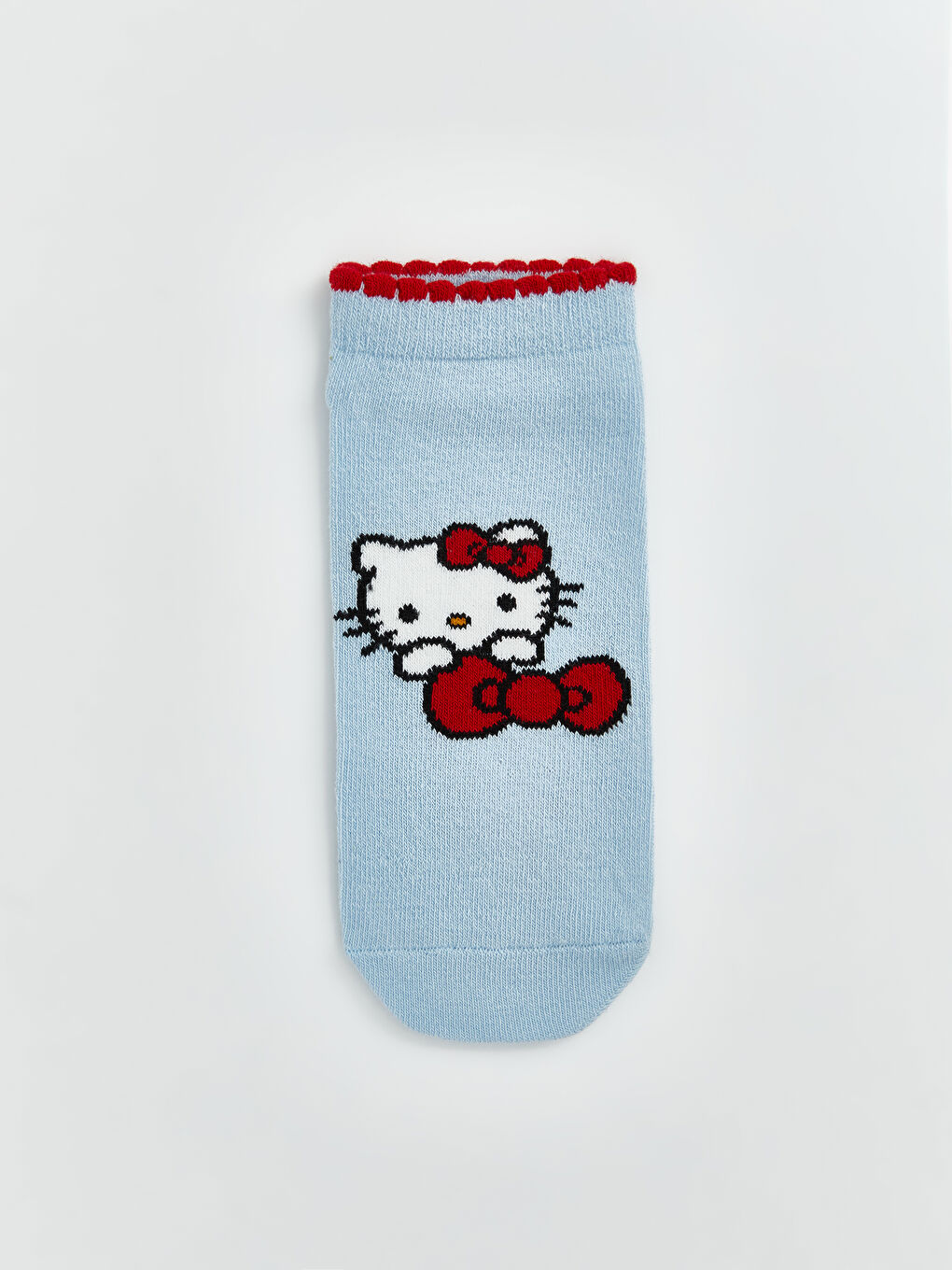 Ekru Hello Kitty Baskılı Kız Çocuk Patik Çorap 5'li-2