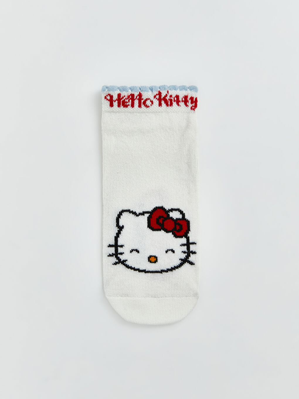 Ekru Hello Kitty Baskılı Kız Çocuk Patik Çorap 5'li-3