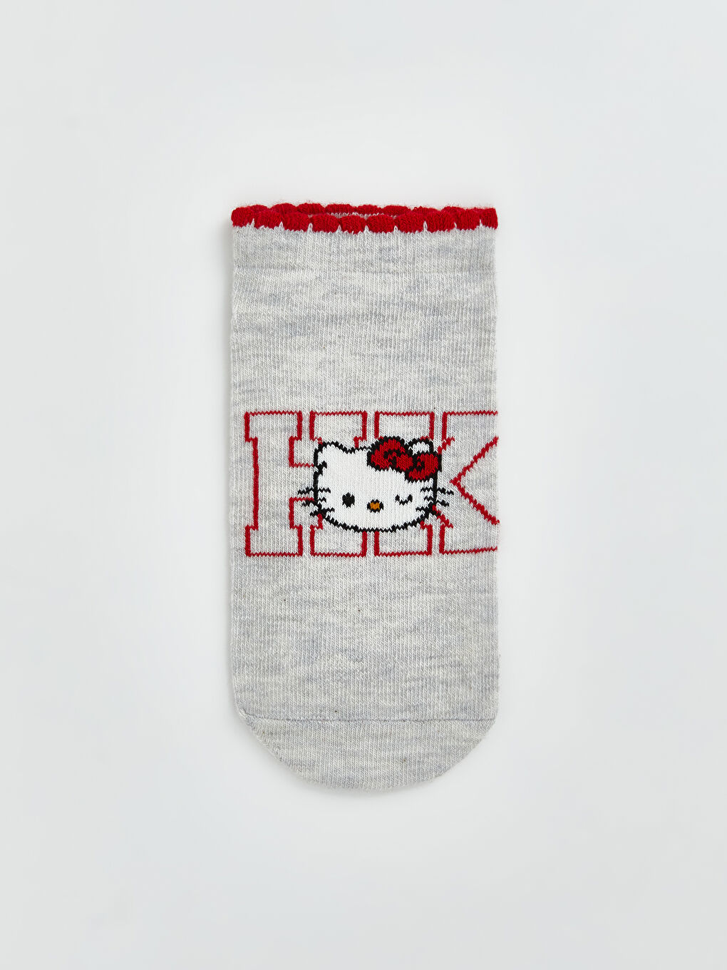 Ekru Hello Kitty Baskılı Kız Çocuk Patik Çorap 5'li-4