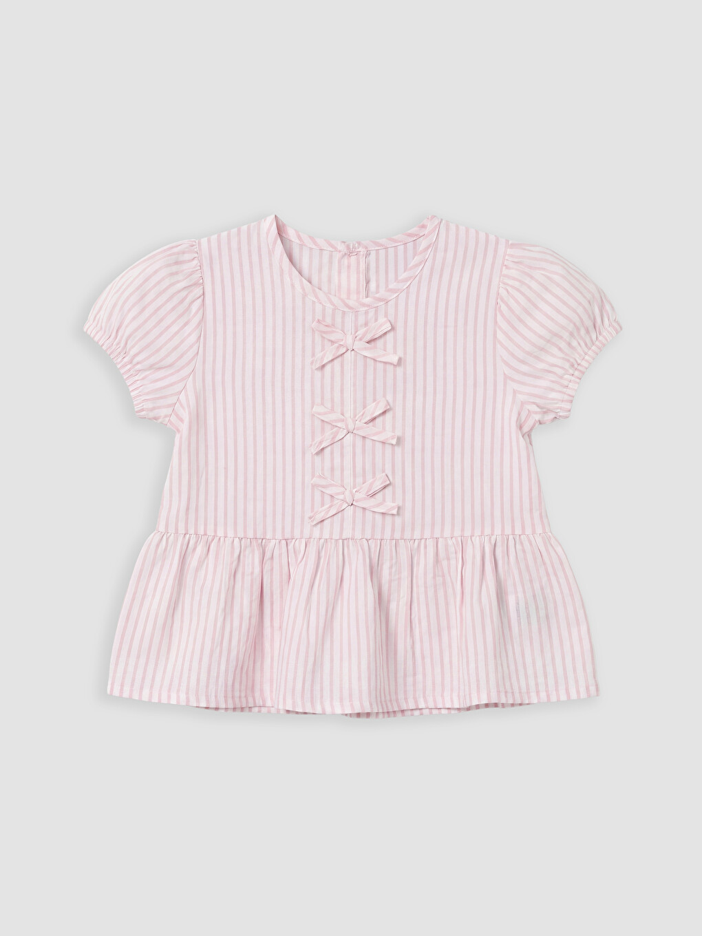 Pembe Çizgili Kız Bebek Takım-1