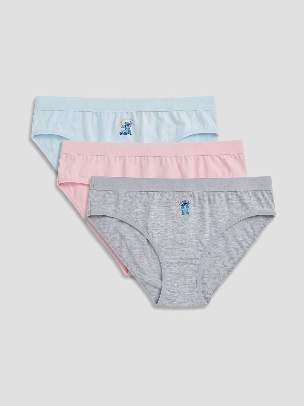 Mavi Lilo & Stitch Baskılı Bikini Külot 3'lü-5