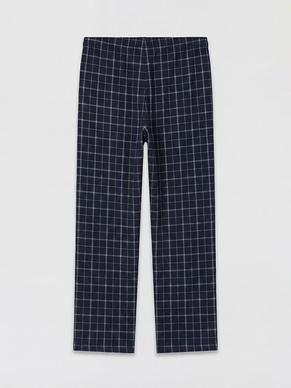 Lacivert Regular Fit Ekose Erkek Pijama Alt-5