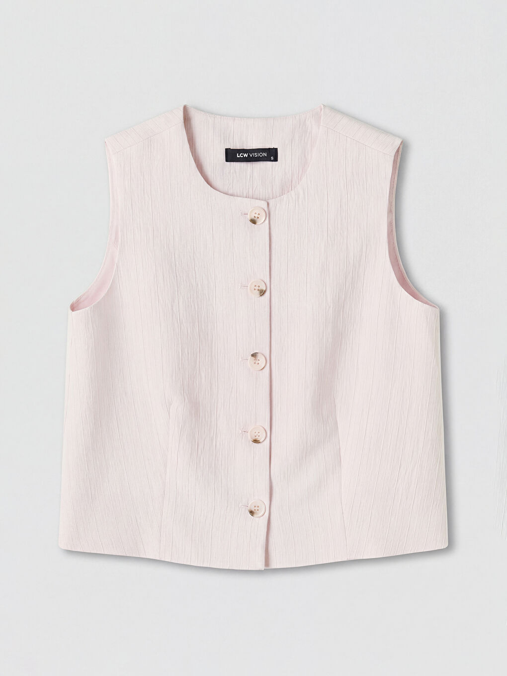 Pembe Dokulu Kadın Klasik Yelek