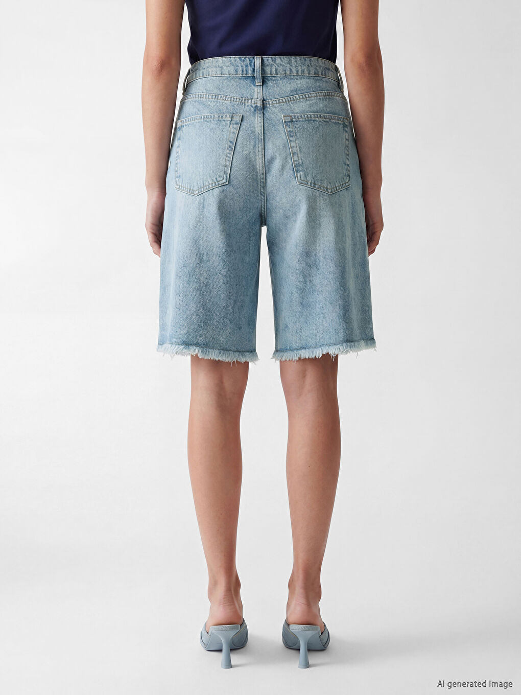 Bermuda Fit Women's Jean Shorts-3