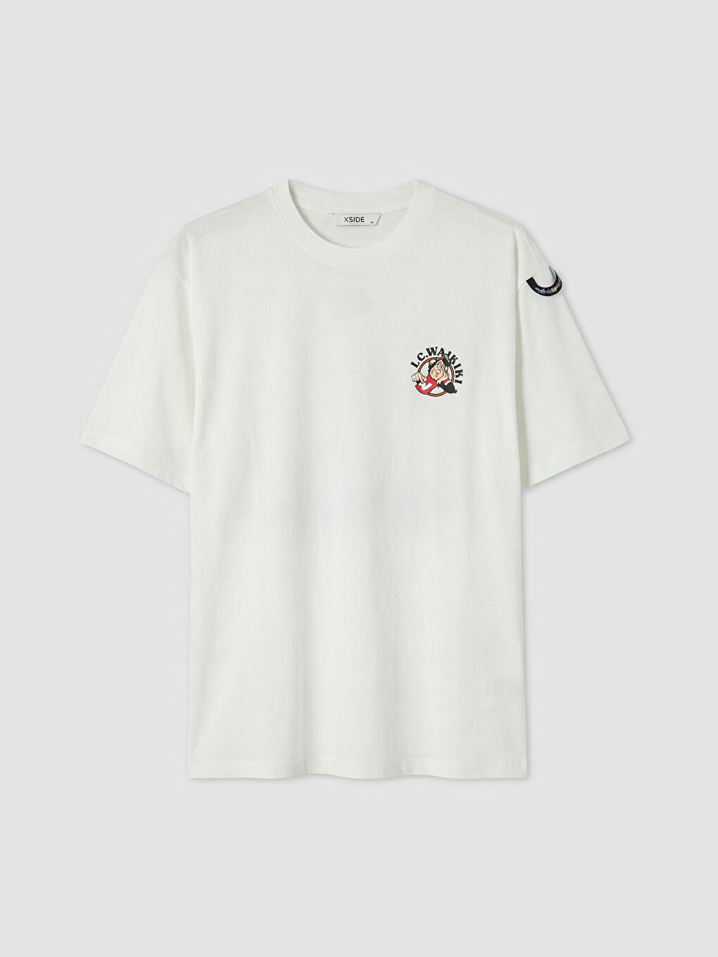 Ekru Nostaljik Maymun Baskılı Erkek Tişört