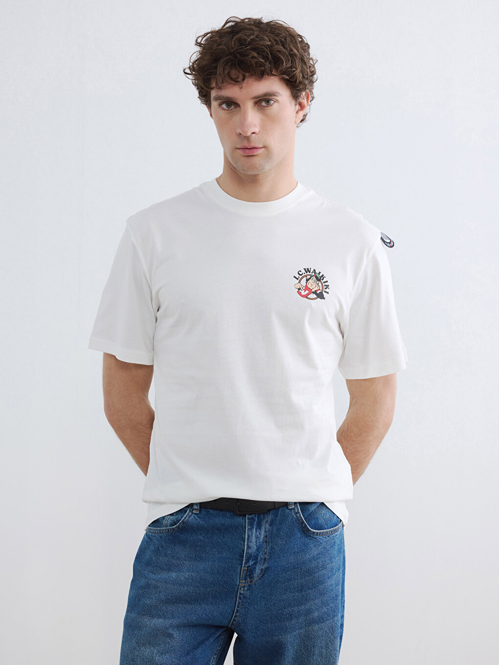 Nostalgic Monkey Printed Men's T-Shirt-5