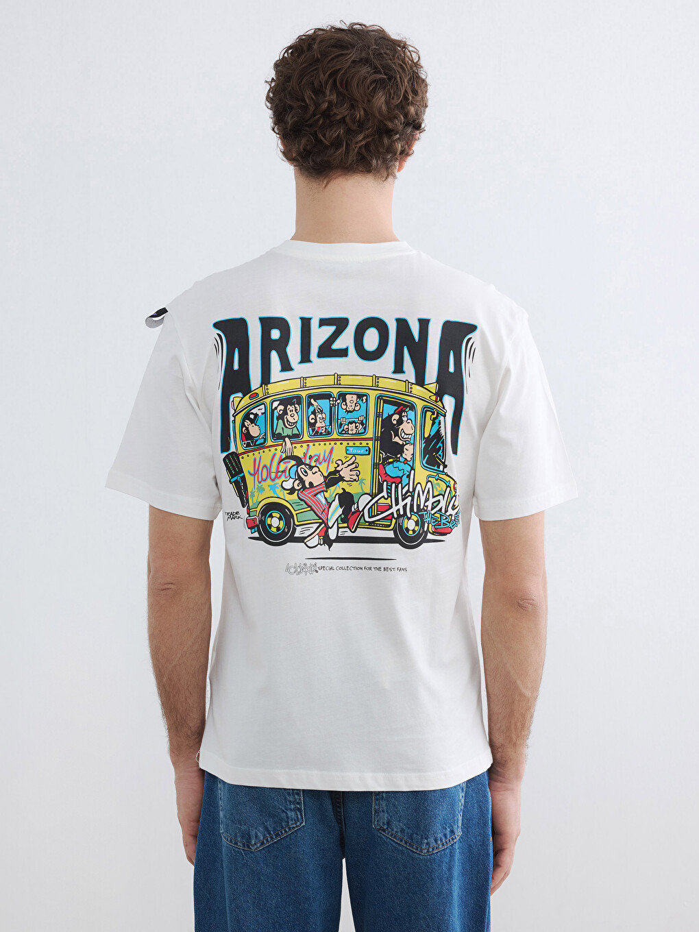 Nostalgic Monkey Printed Men's T-Shirt-8