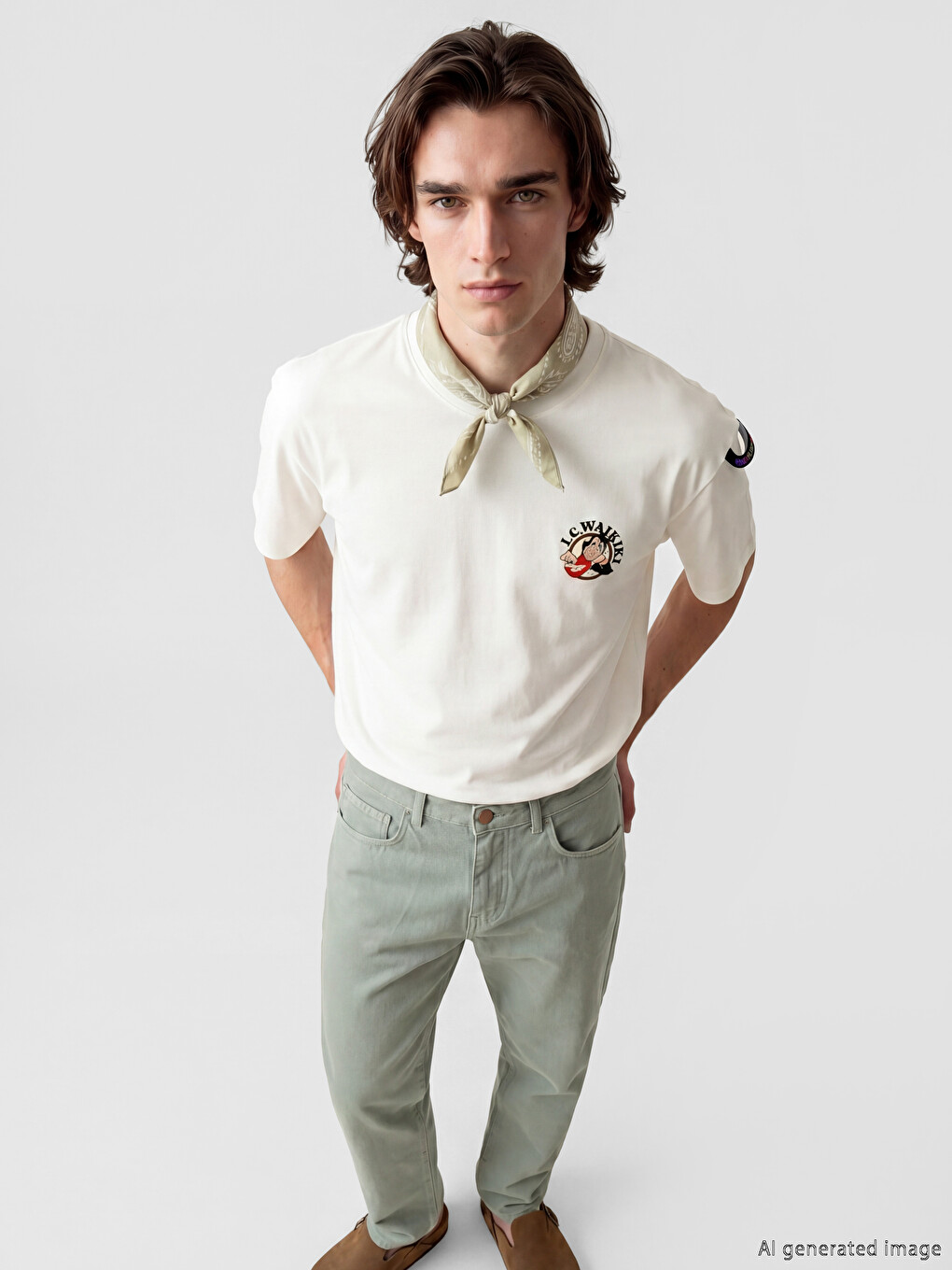 Nostalgic Monkey Printed Men's T-Shirt
