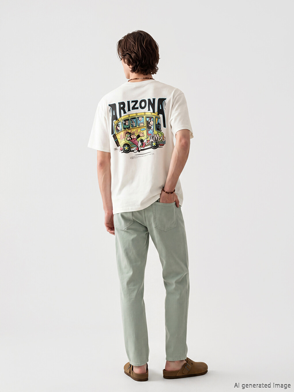 Nostalgic Monkey Printed Men's T-Shirt-2