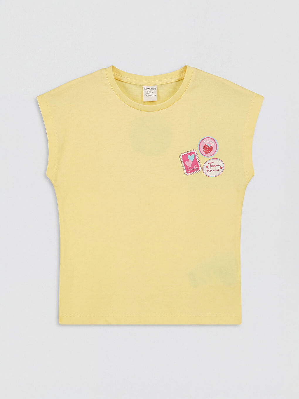 Sarı Baskılı Kız Çocuk Takım-1