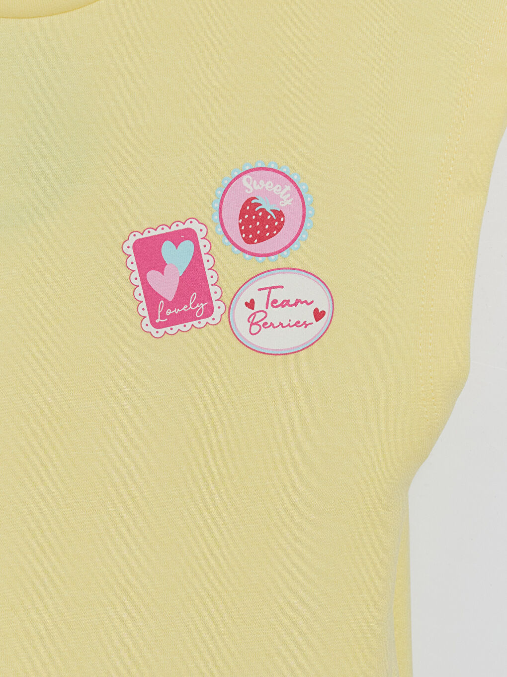 Sarı Baskılı Kız Çocuk Takım-5