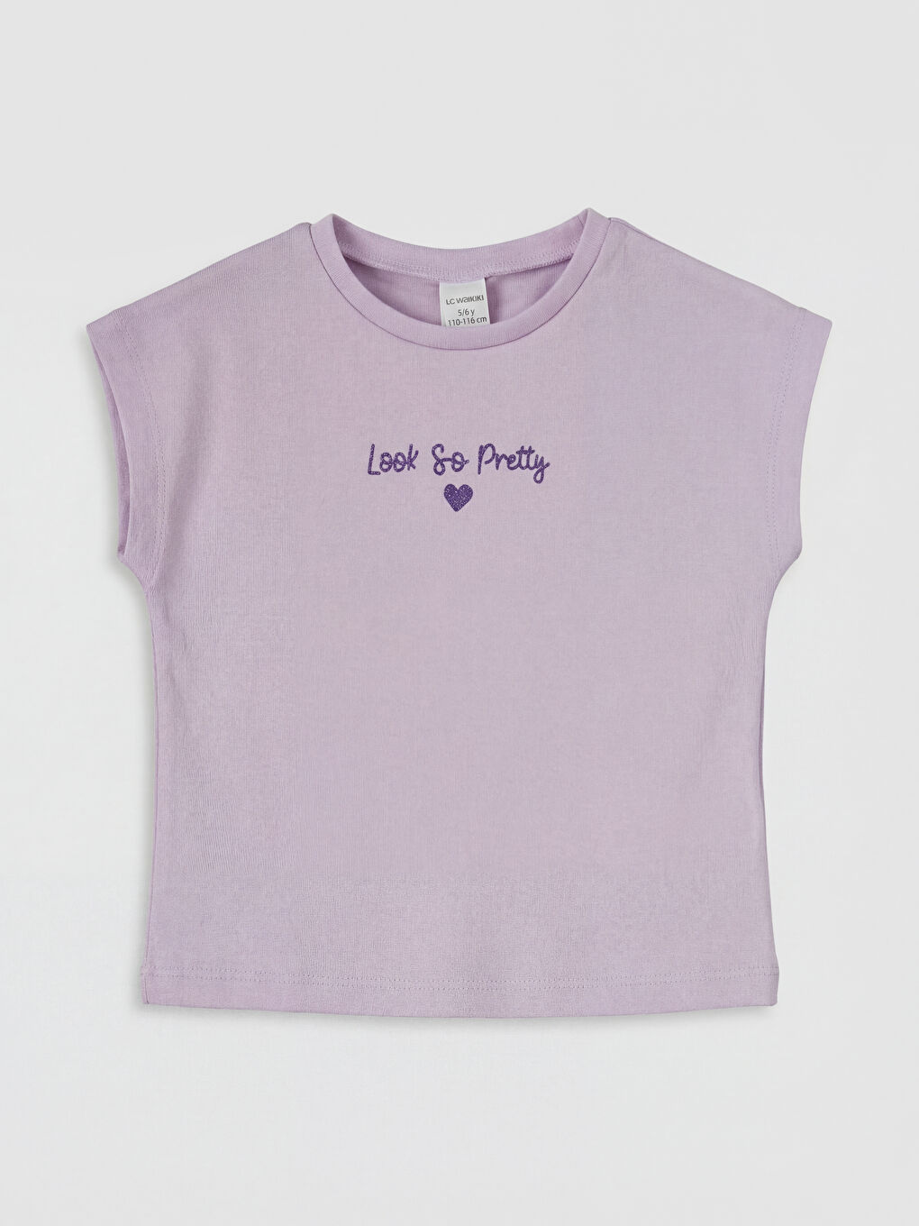 Lila Nakışlı Kız Çocuk Takım-1