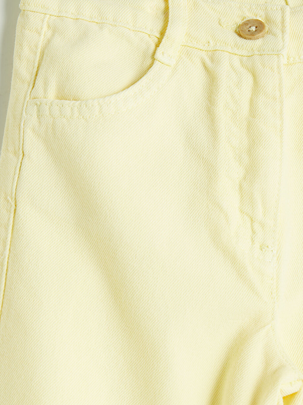 Sarı Regular Fit Kız Çocuk Gabardin Pantolon-2