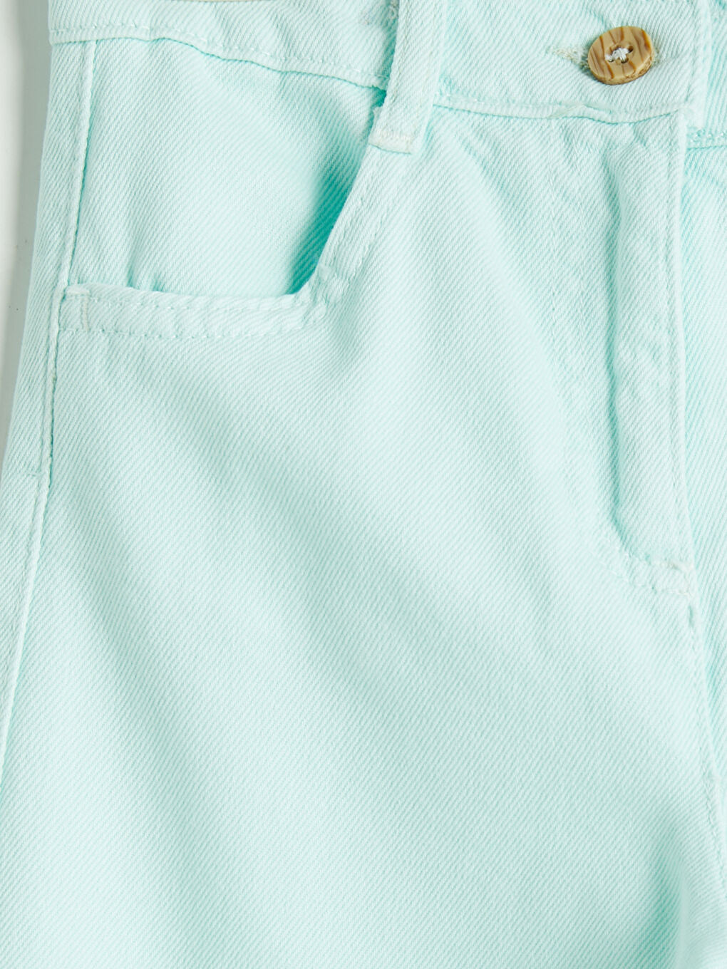 Turkuaz Regular Fit Kız Çocuk Gabardin Pantolon-2