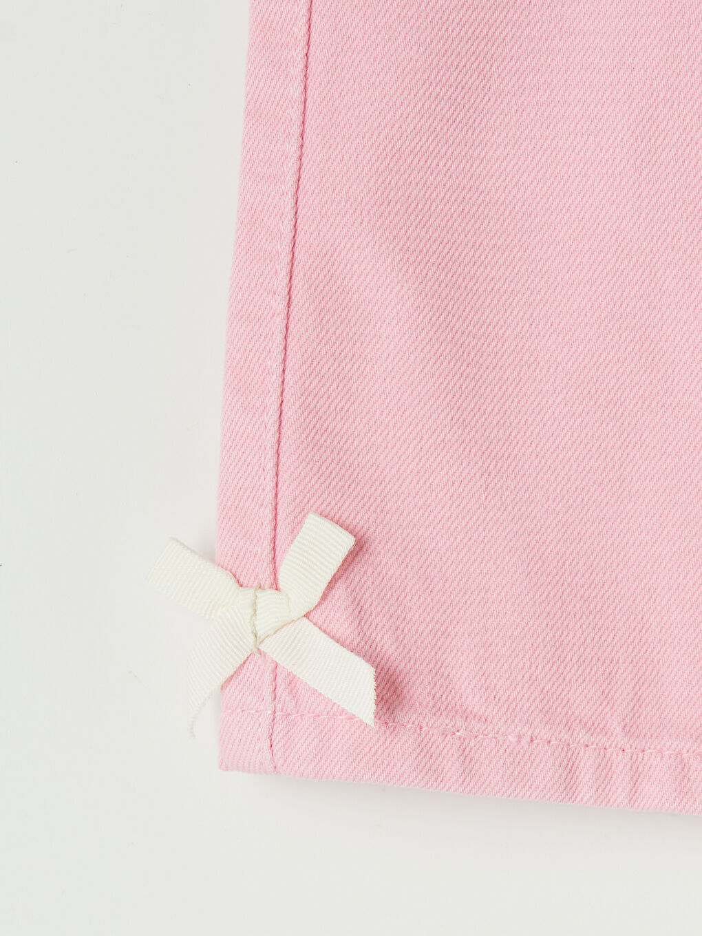 Pembe Regular Fit Kız Çocuk Gabardin Pantolon-3