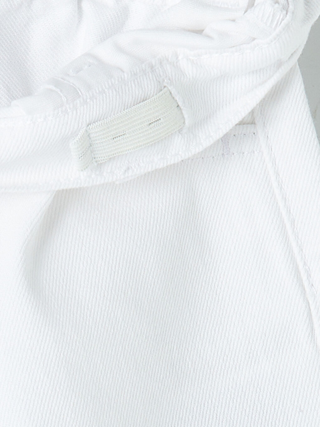 Beyaz Wideleg Kız Çocuk Gabardin Pantolon-3