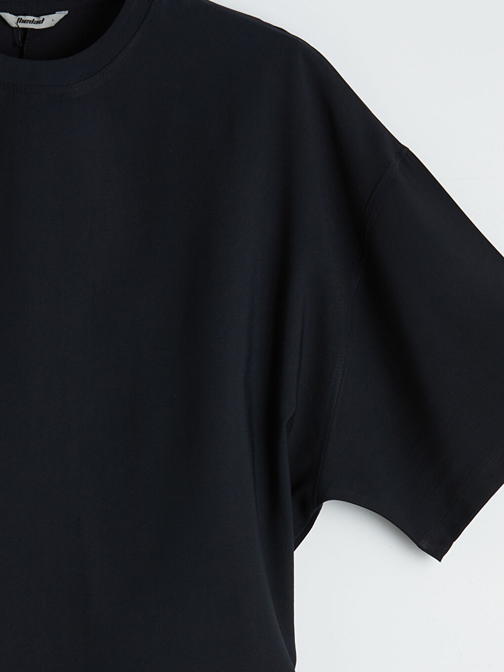 Siyah Bisiklet Yaka Erkek Tişört-5