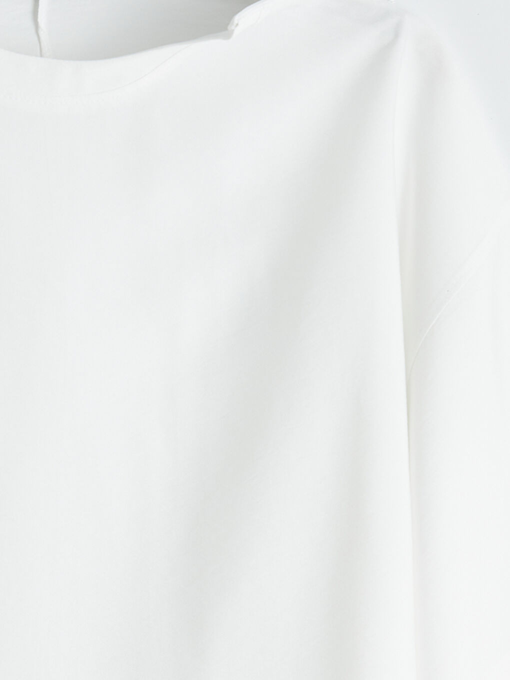 Beyaz Bisiklet Yaka Erkek Tişört-5