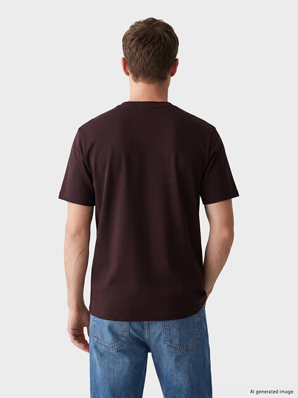 Mürdüm Loose Fit Soft Touch Erkek Tişört-2