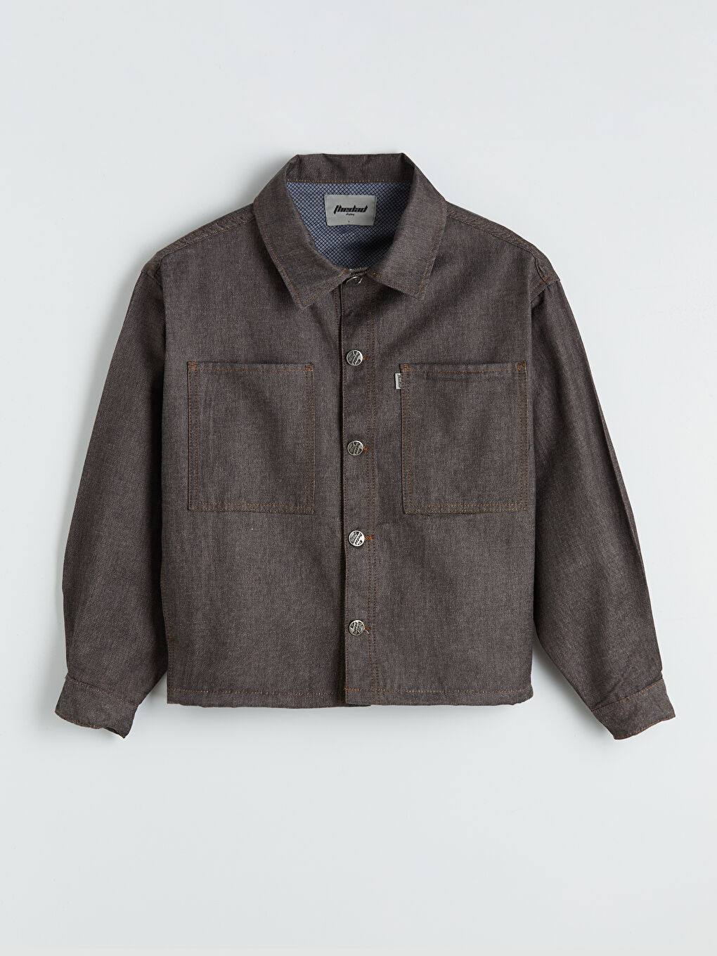 Kahverengi Standart Kalıp Erkek Gömlek-3