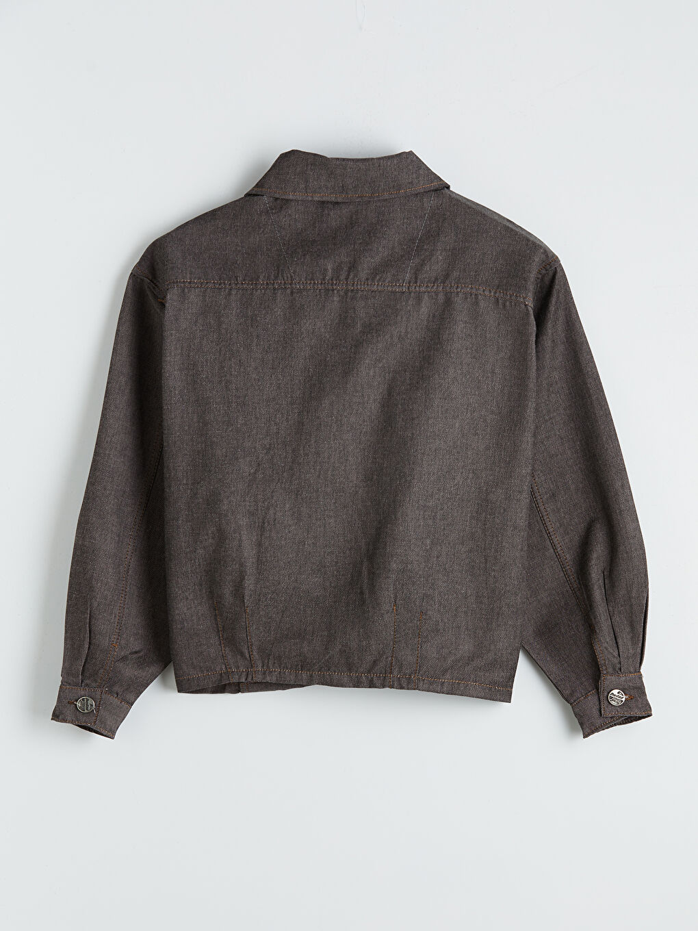 Kahverengi Standart Kalıp Erkek Gömlek-4