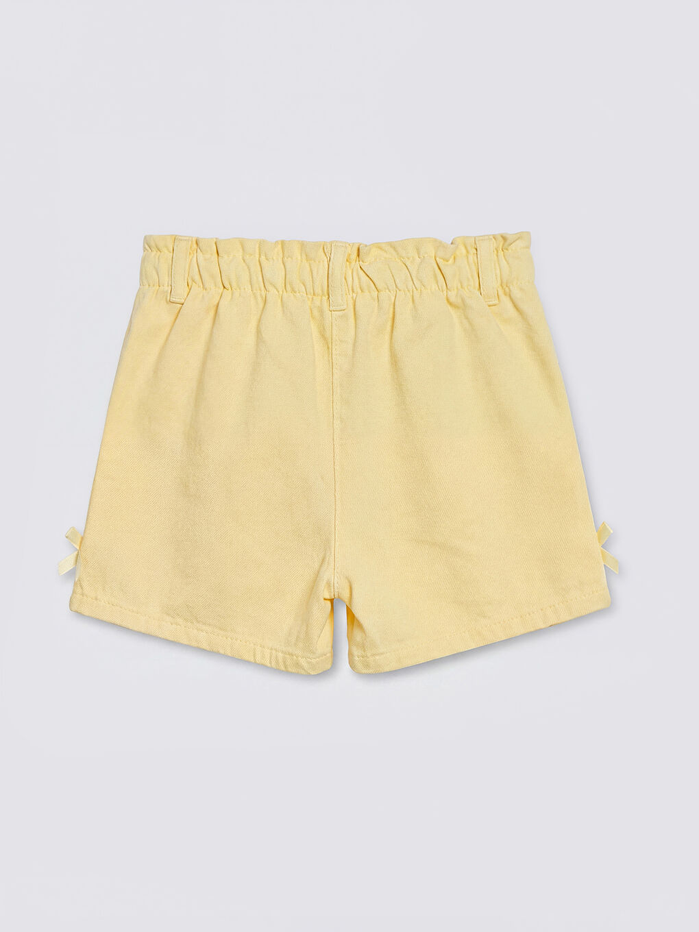 Sarı Fiyonk Detaylı Kız Çocuk Şort-1