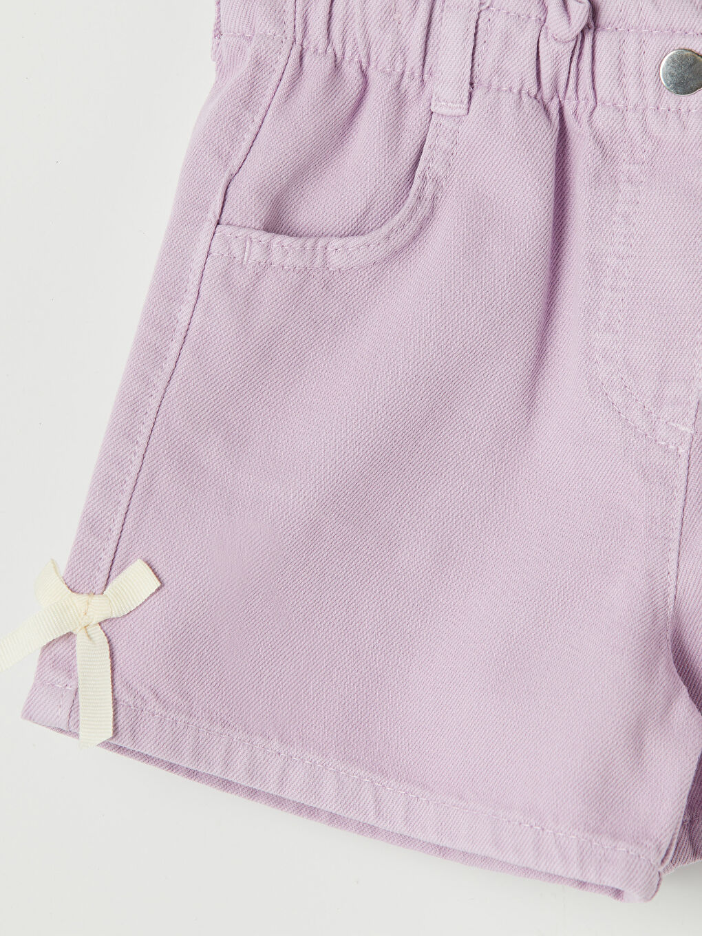 Lila Fiyonk Detaylı Kız Çocuk Şort-2