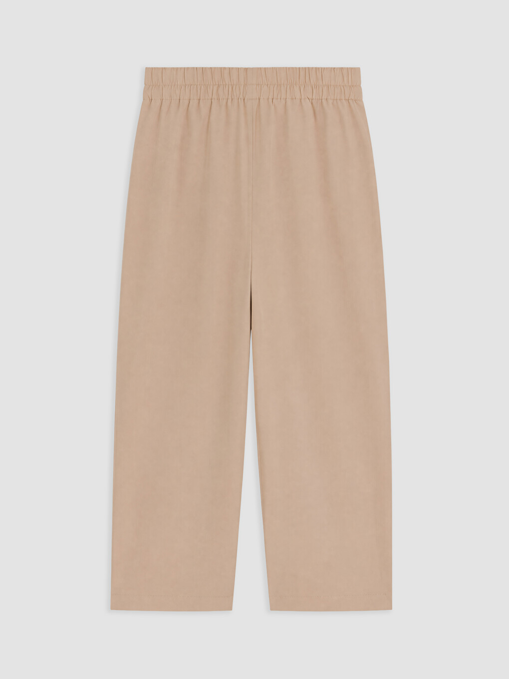 Ekru Beli Lastikli Kadın Pantolon-1