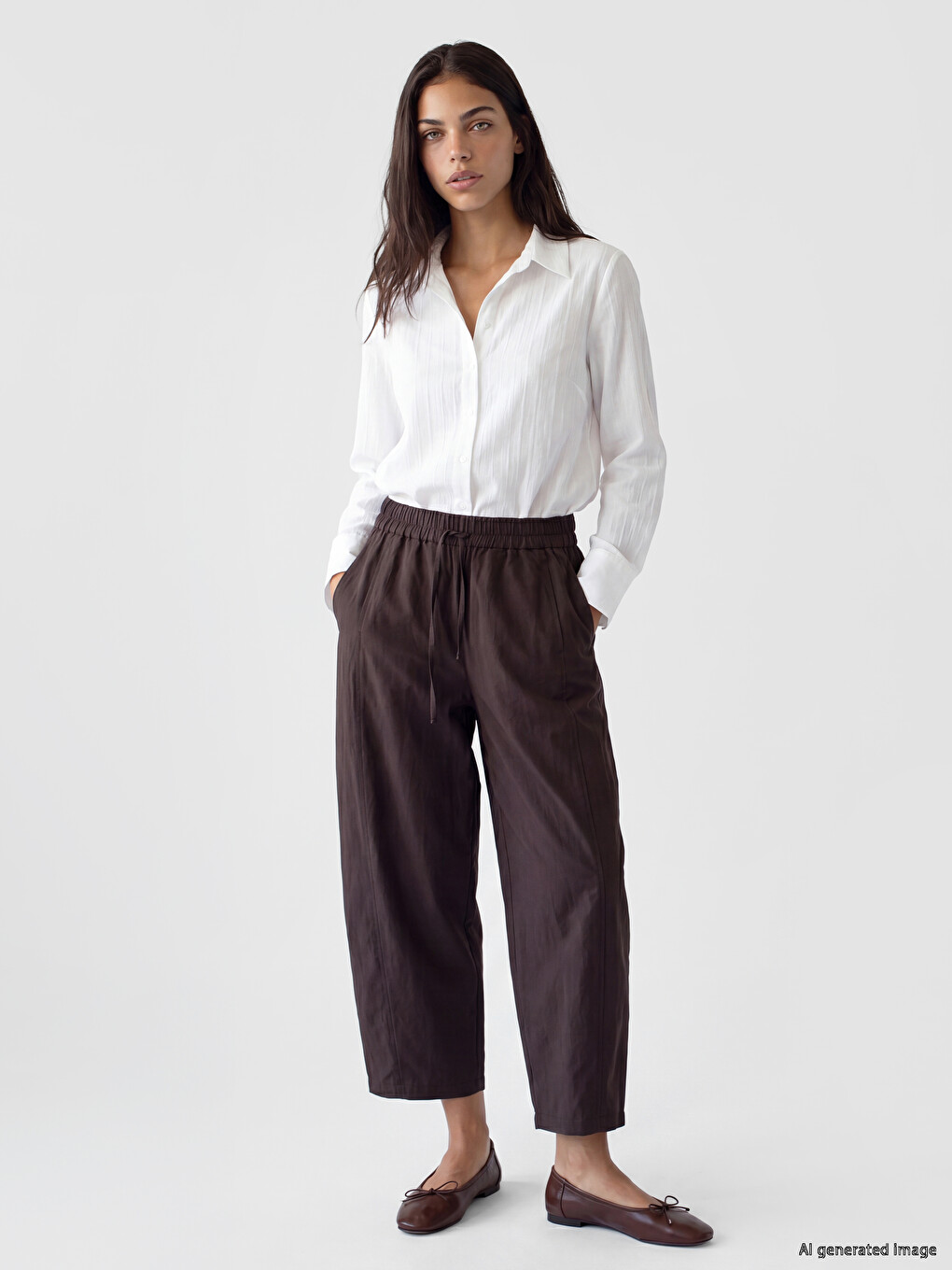 Pantalone Za Žene Sa Elastičnim Strukom